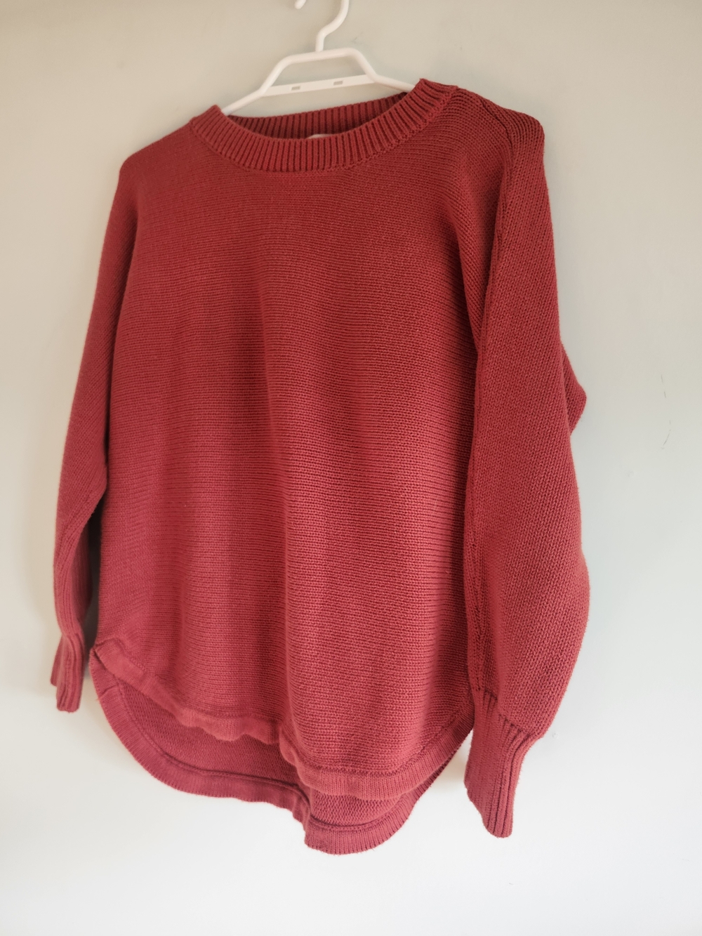 Philosophy Women's Burnt Orange Knit Crewneck Sweater | Fall Pullover | Size S